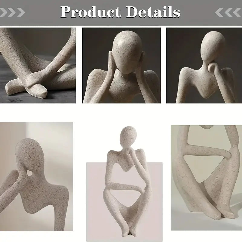 Sculptura™ – 3-delers abstrakt skulptursett «Thinker»