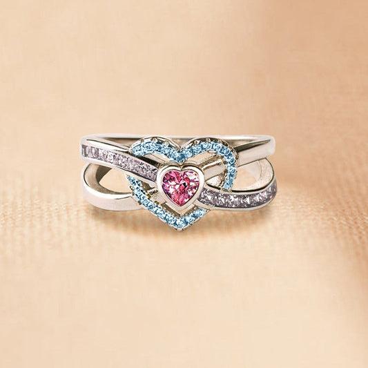 Infinite Blue Heart Ring | Støtt diabetes