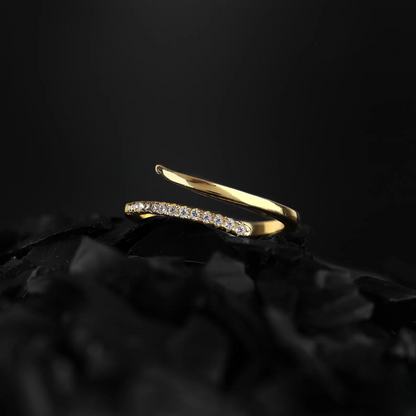 Diamond Open Wrap Ring | Støtt brystkreft