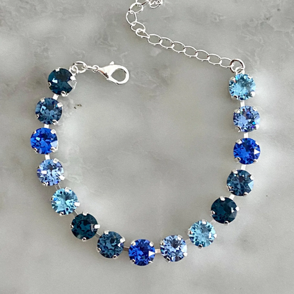 Blue Crystal Bracelet | Støtte for diabetes