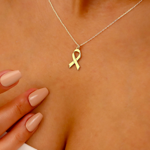 Ribbon Necklace | Støtt brystkreft