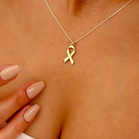 Ribbon Necklace | Støtt brystkreft