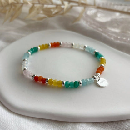 Rainbow Beaded Bracelet | Støtt brystkreft
