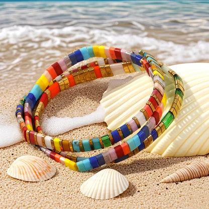 Multicolored Triple Bracelet | Støtt brystkreft
