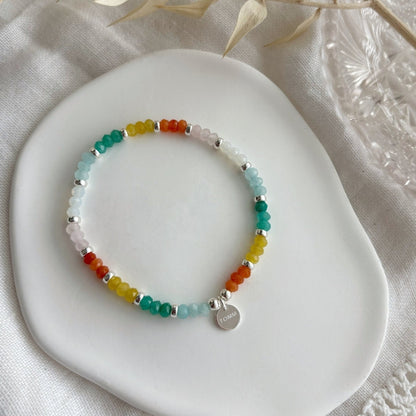 Rainbow Beaded Bracelet | Støtt brystkreft