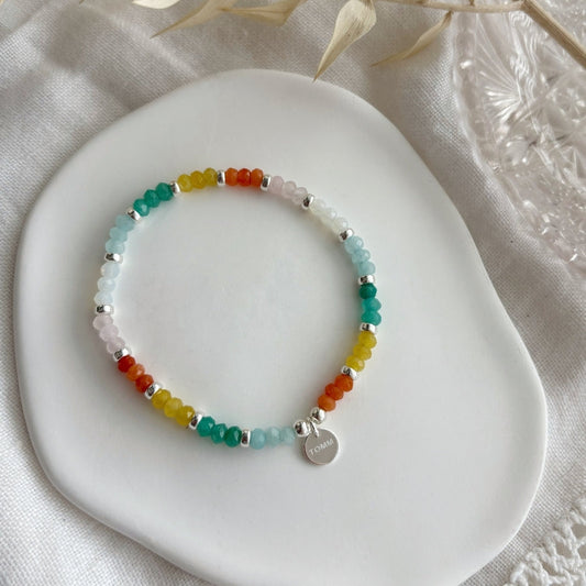 Rainbow Beaded Bracelet | Støtt brystkreft