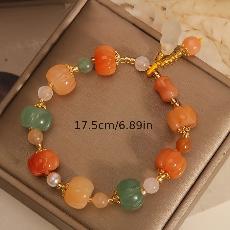 Pumpkin Bead Bracelet | Støtt brystkreft
