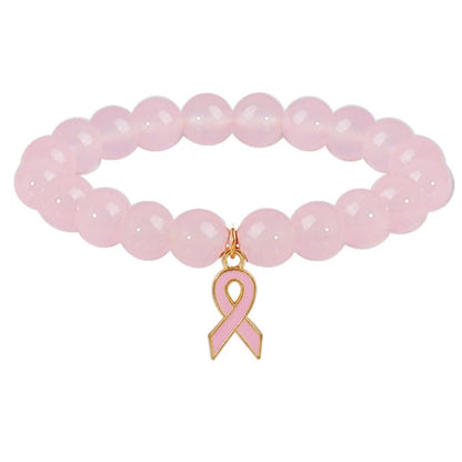 Natural Crystal Bracelet | Støtt brystkreft