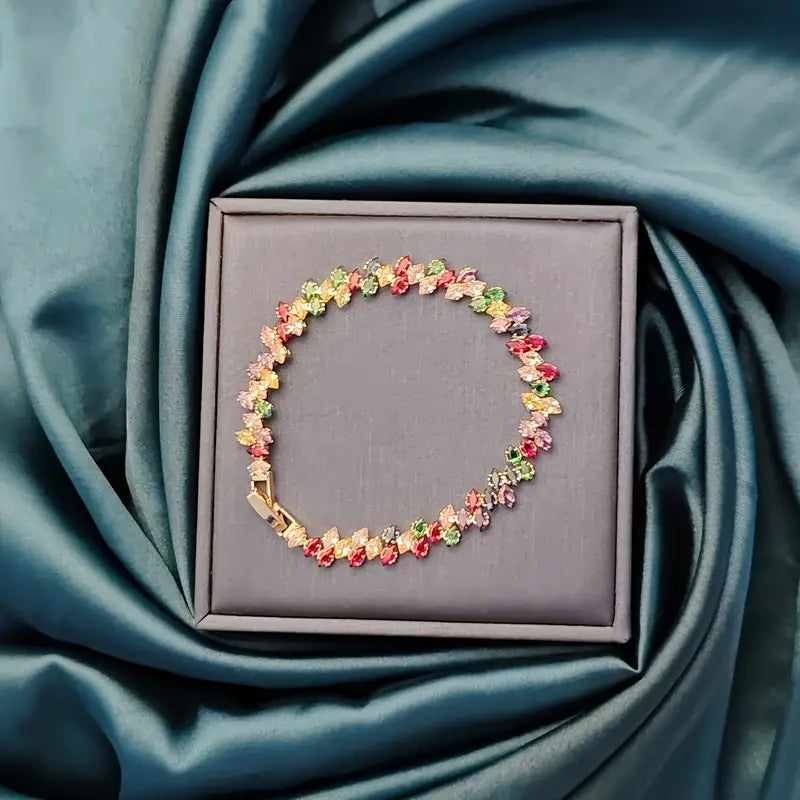 Glass Gemstones Bracelet | Støtt brystkreft