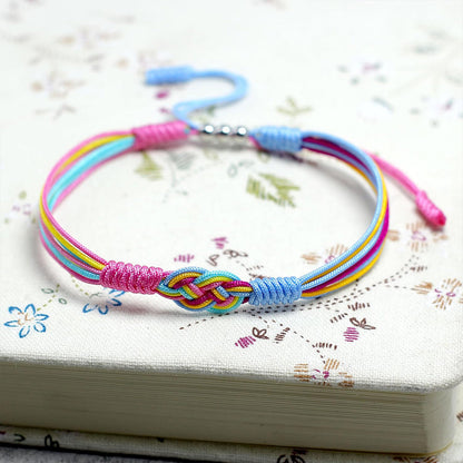Rainbow Rope Bracelet | Støtt brystkreft