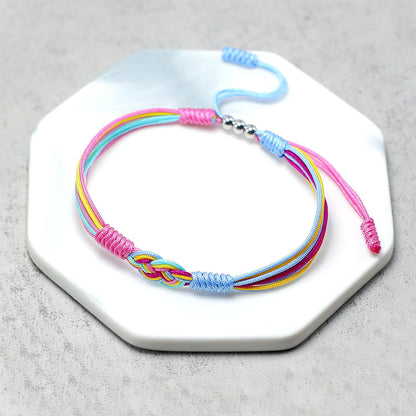 Rainbow Rope Bracelet | Støtt brystkreft