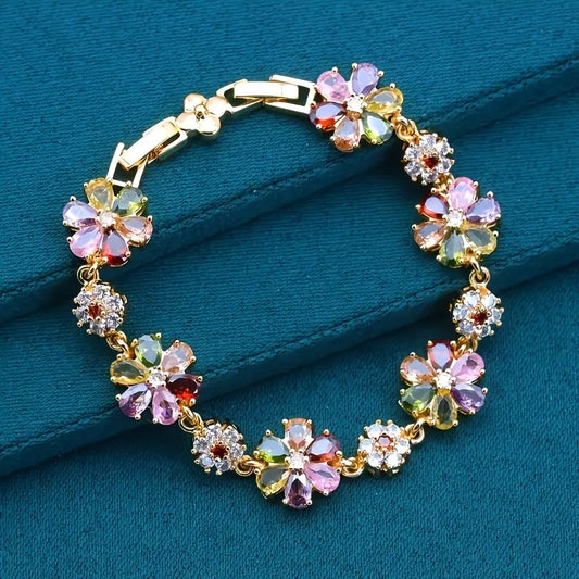 Colorful Floral Bracelet | Støtte Brystkreft