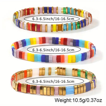 Multicolored Triple Bracelet | Støtt brystkreft