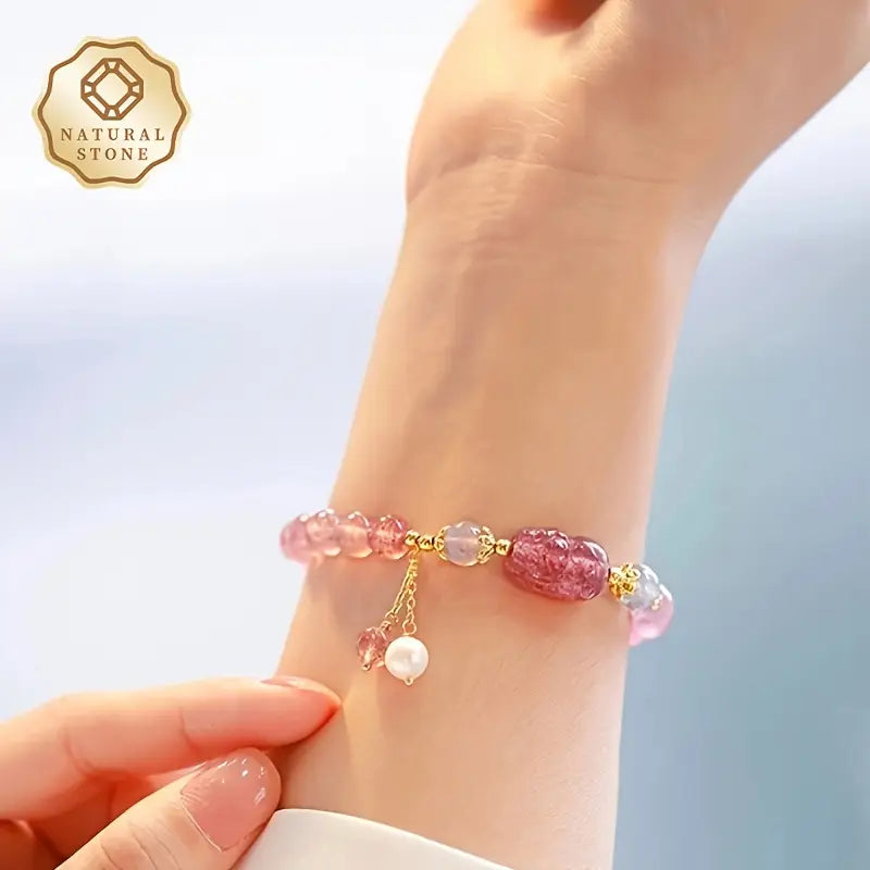 Pink Stone Bracelet | Støtt brystkreft