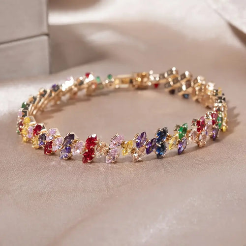 Glass Gemstones Bracelet | Støtt brystkreft