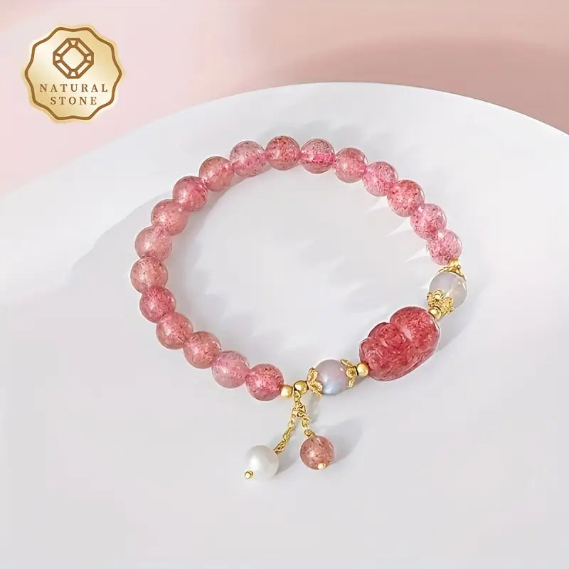 Pink Stone Bracelet | Støtt brystkreft