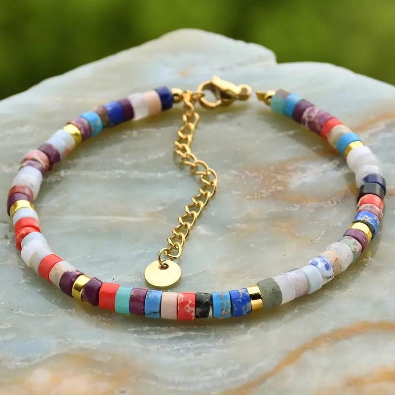 Natural Stone Bracelet | Støtt brystkreft