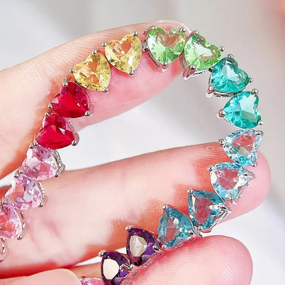 Heart-Shaped Crystal Bracelet | Støtt brystkreft