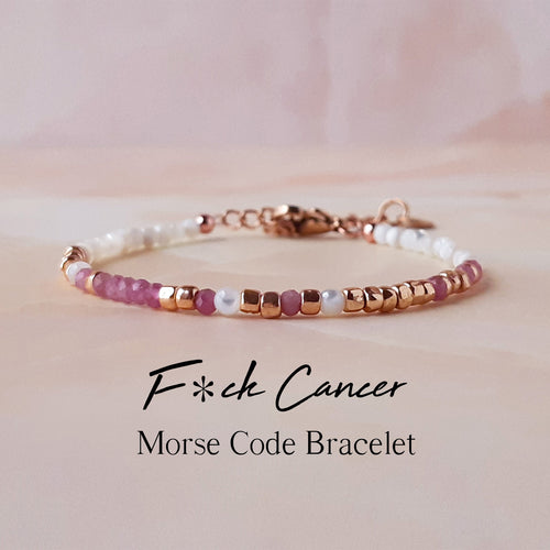 Morse Code Bracelet | Støtt brystkreft
