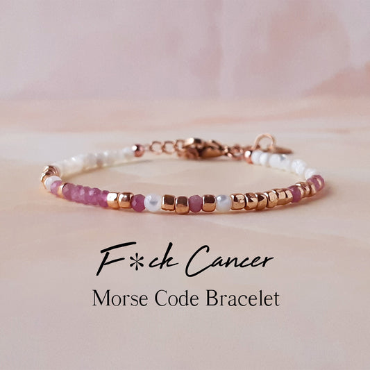Morse Code Bracelet | Støtt brystkreft