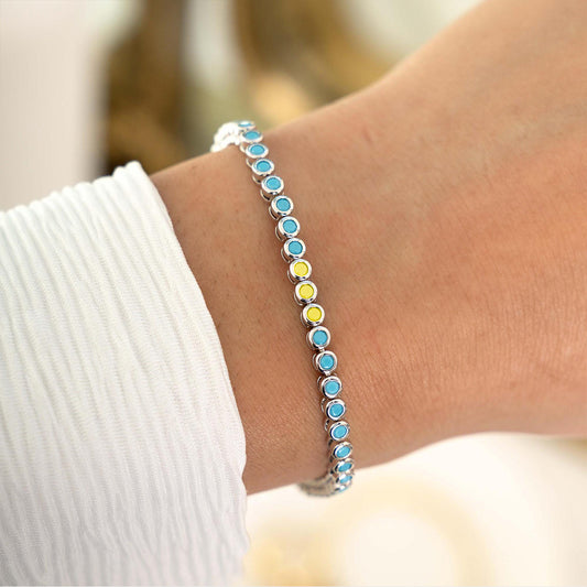 Turquoise Gemstone Bracelet | Støtt diabetes