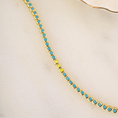 Turquoise Gemstone Bracelet | Støtt diabetes