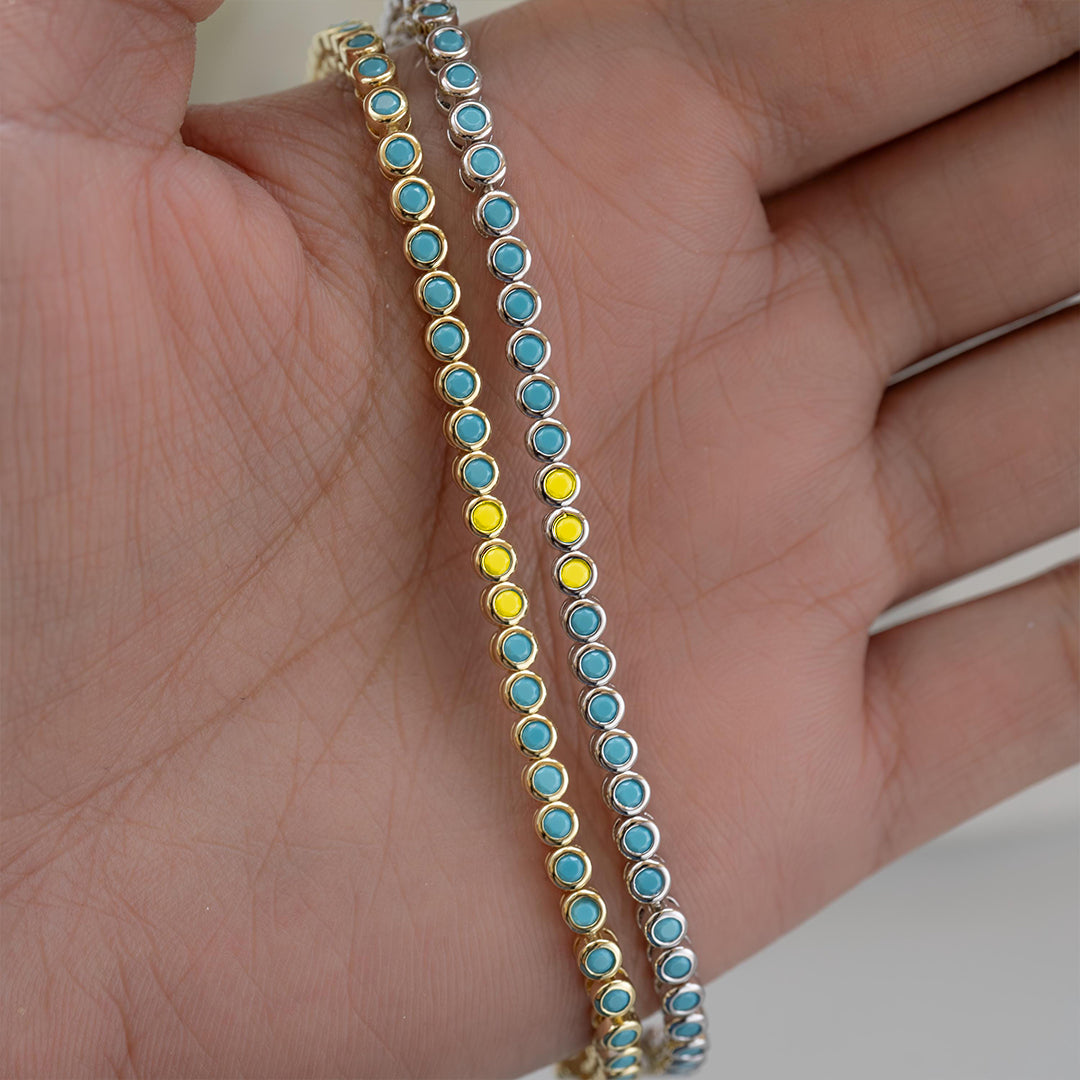 Turquoise Gemstone Bracelet | Støtt diabetes