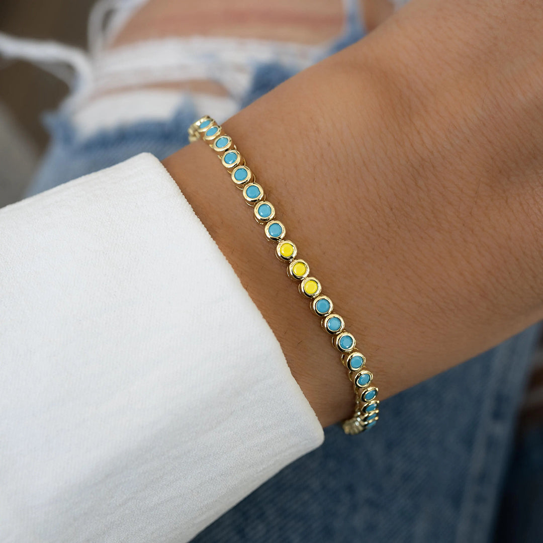 Turquoise Gemstone Bracelet | Støtt diabetes