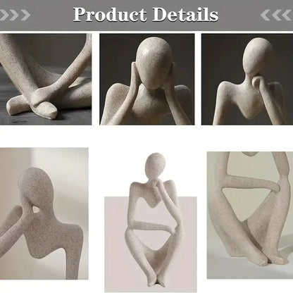 Sculptura™ – 3-delers abstrakt skulptursett «Thinker»