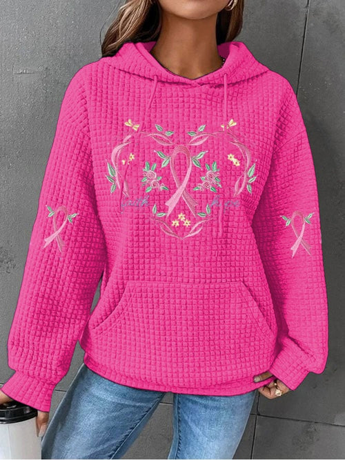 Pink Ribbon Heart Hoodie | Støtt brystkreft