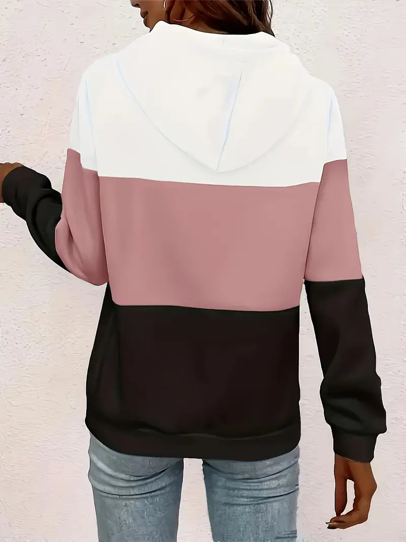 Heart Color-Block Hoodie | Støtt brystkreft