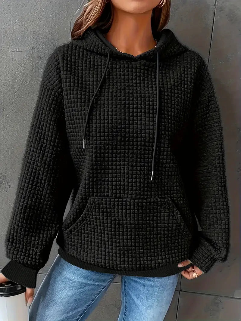 Fashionable Waffle Hoodie | Støtt brystkreft