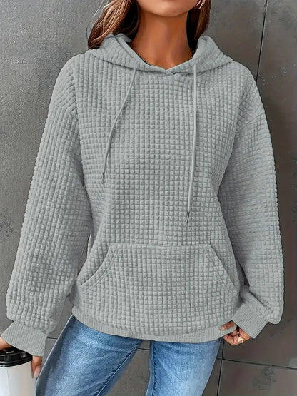 Fashionable Waffle Hoodie | Støtt brystkreft