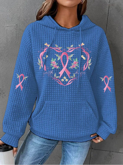 Pink Ribbon Heart Hoodie | Støtt brystkreft
