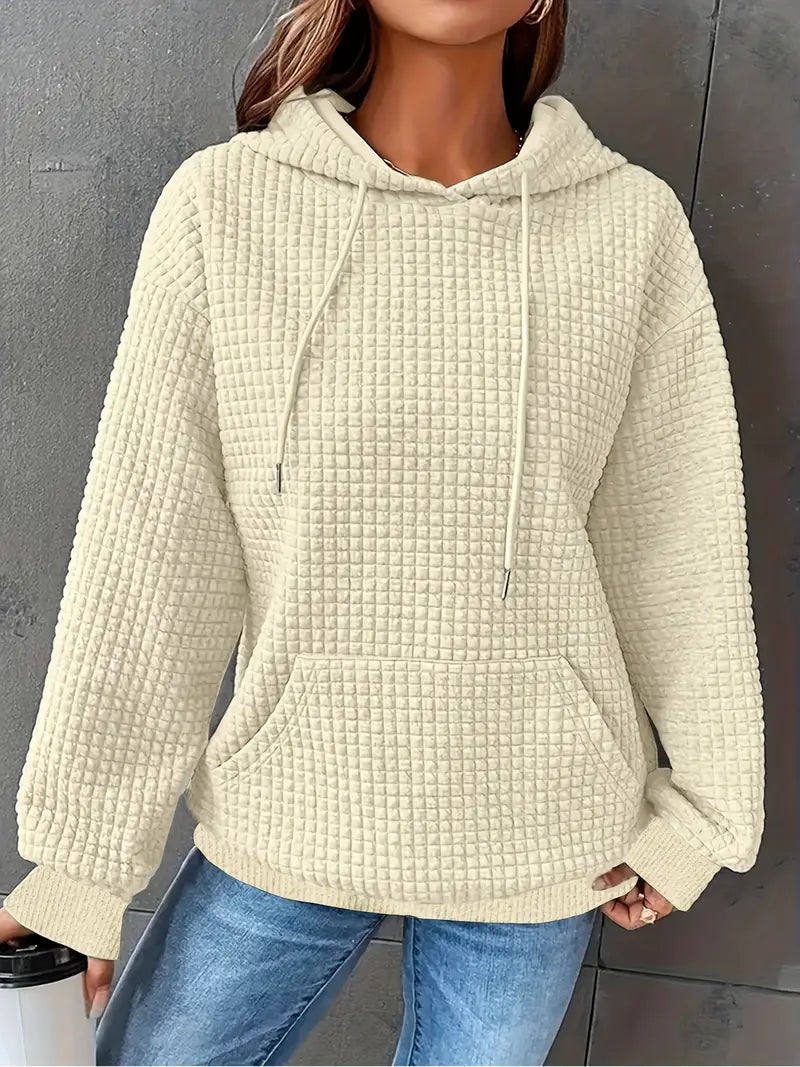 Fashionable Waffle Hoodie | Støtt brystkreft
