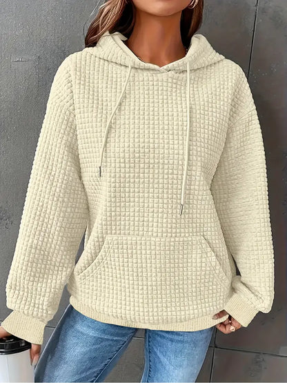 Fashionable Waffle Hoodie | Støtt brystkreft