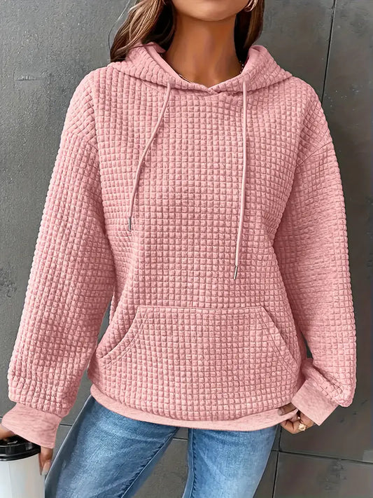 Fashionable Waffle Hoodie | Støtt brystkreft