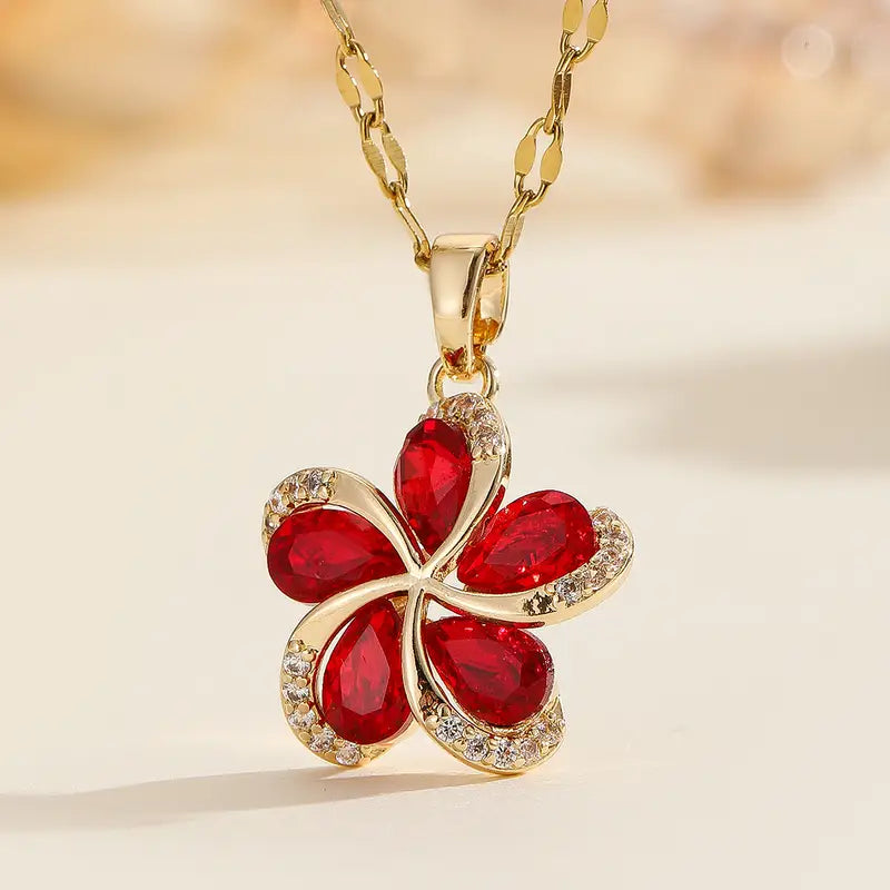 Luxury Flower Necklace | Støtt brystkreft