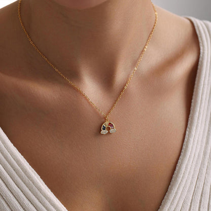 Dainty Rainbow Necklace | Støtt brystkreft