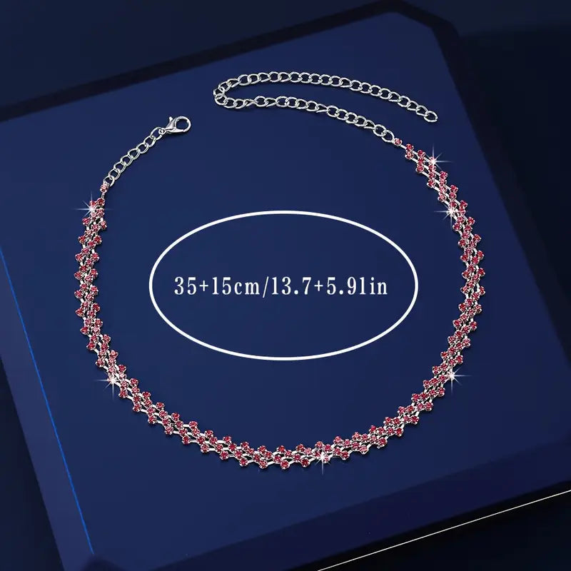 Rhinetone Rhombus Necklace | Støtt brystkreft
