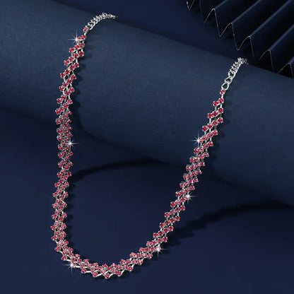 Rhinetone Rhombus Necklace | Støtt brystkreft