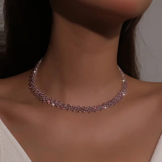 Rhinetone Rhombus Necklace | Støtt brystkreft