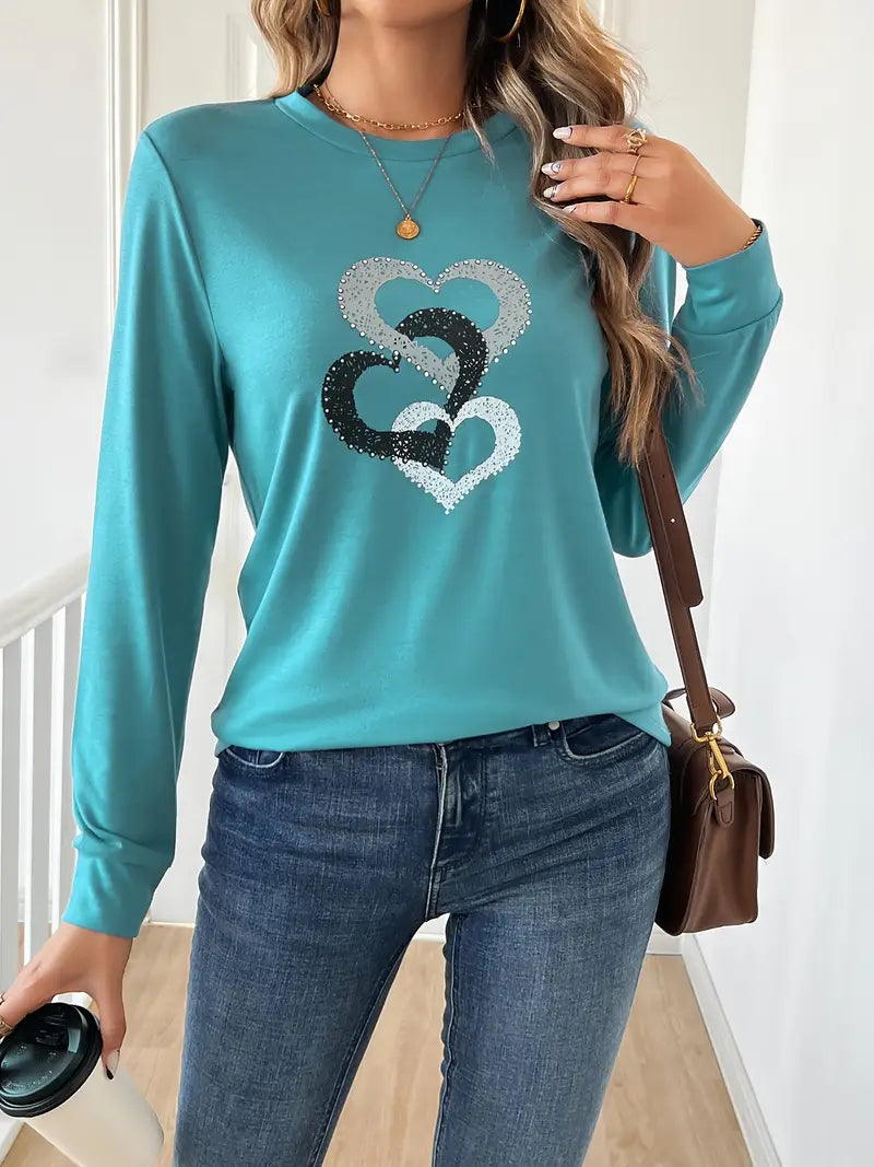 Heart Chain Sweatshirt | Støtt diabetes