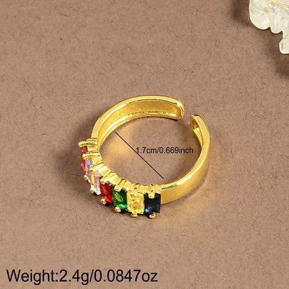 Golden Multicolored Ring | Støtt brystkreft