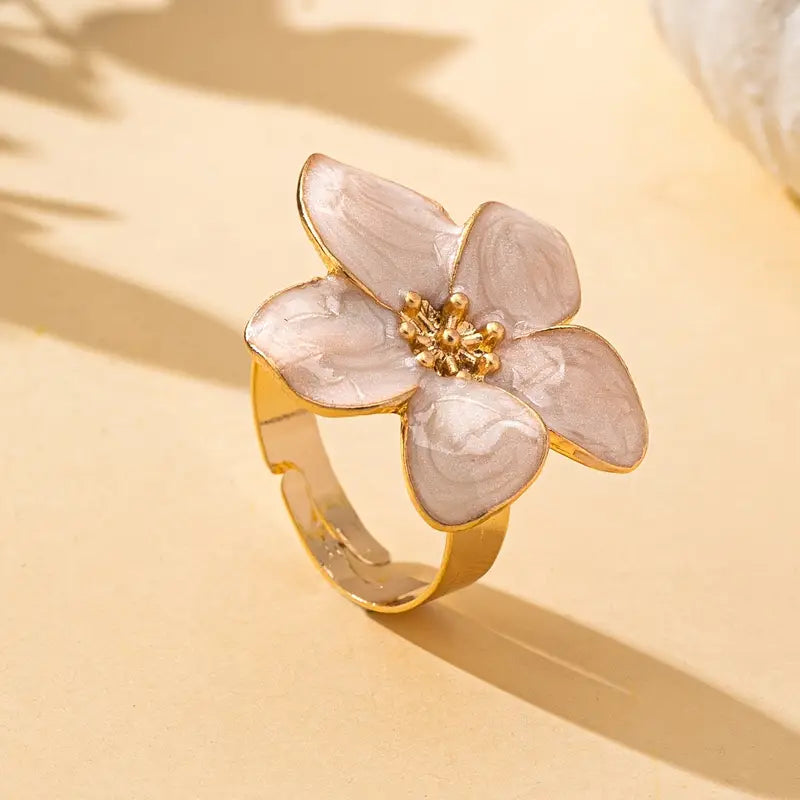 Exquisite Flower Ring | Støtt brystkreft