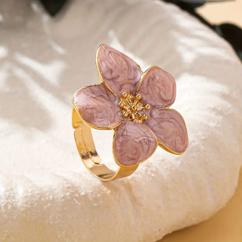 Exquisite Flower Ring | Støtt brystkreft