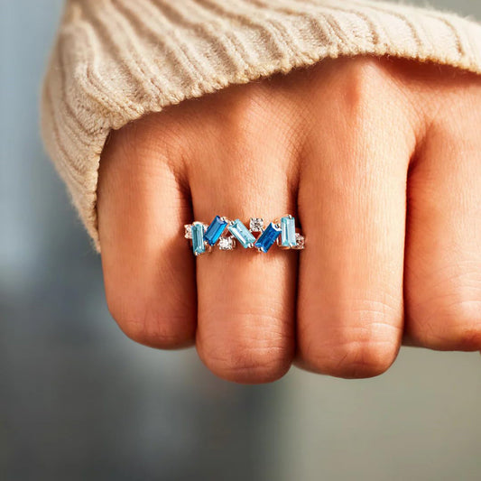Blue Sparkle Ring | Støtt diabetes