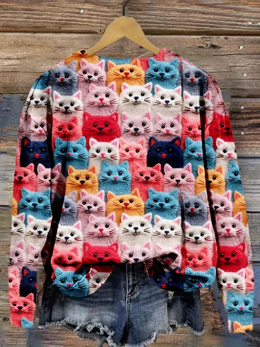 Cassian™ - 3D-printet fargerik kattesweatshirt