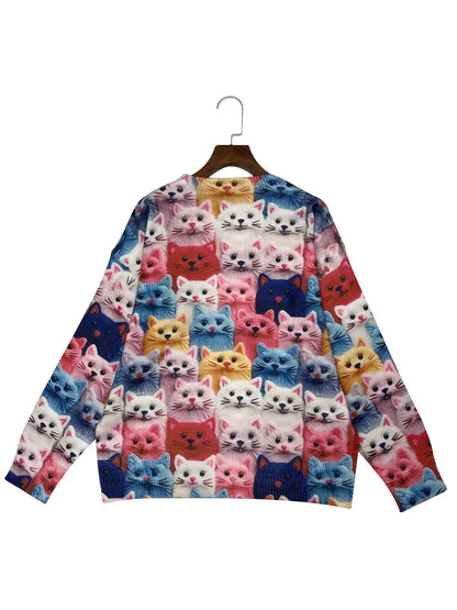 Cassian™ - 3D-printet fargerik kattesweatshirt