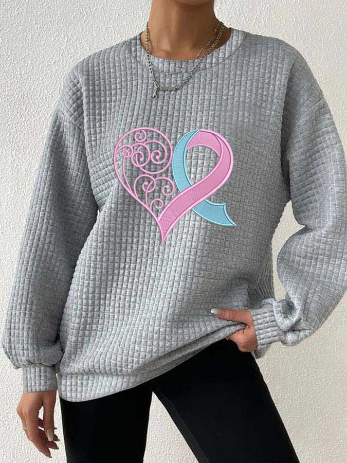 Unique Heart Sweatshirt | Støtt brystkreft